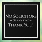 No Solicitorsサイン – Small Business Window Stick ウィンドウサイン (シート3)