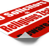 NO Solicitorsドア/窓ポスター ポスター (角)