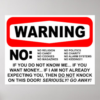 No Solicitors警告標識 ポスター