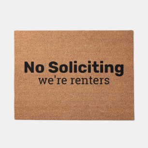 No Solisting Wer Renters ドアマット