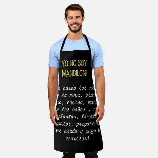 No soy mandilonミーム エプロン (着用した状態)