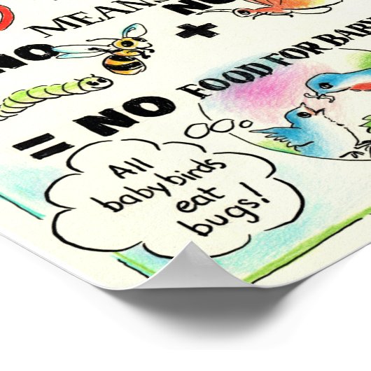 No Spray Educational Poster ポスター (角)