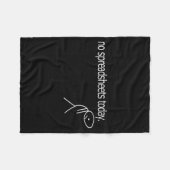 No Spreadsheets Today Accounting Spreadsheets Acco フリースブランケット (正面(横))