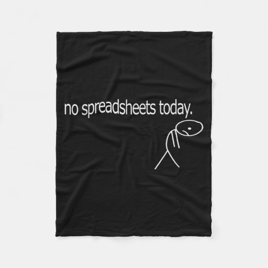 No Spreadsheets Today Accounting Spreadsheets Acco フリースブランケット (正面)
