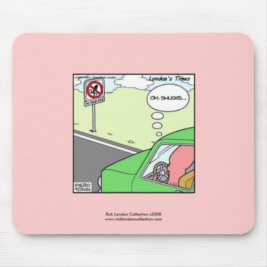 No Squid Zone漫画笑わされるマウスパッド マウスパッド (正面)