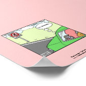 No Squid Zone 笑わされる Cartoon Poster ポスター (角)