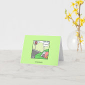 No Squid Zone 笑わされるCartoon Note Card カード (黄色い花)