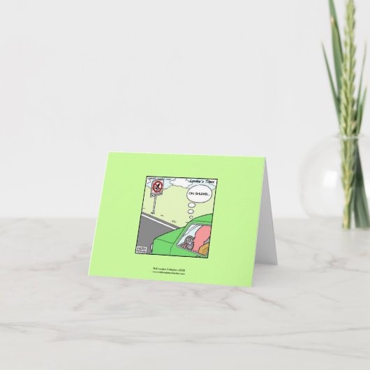 No Squid Zone 笑わされるCartoon Note Card カード (正面)