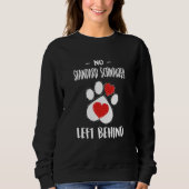 No Standard Schnauzer Left Behind Dog Walker スウェットシャツ (正面)