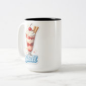 No strawberry parfait two tone coffee mug ツートーンマグカップ (正面左)