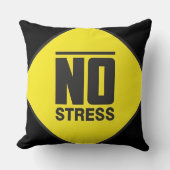 No Stress Throw Pillow クッション (正面)