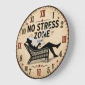 No Stress Zone  ラージ壁時計 (傾斜)