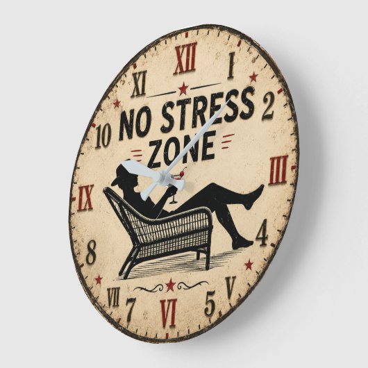 No Stress Zone ラージ壁時計 (傾斜)