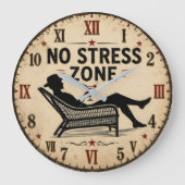No Stress Zone ラージ壁時計 (正面)