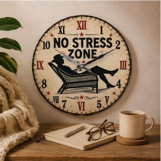 No Stress Zone ラージ壁時計
