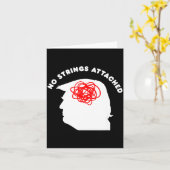 No Strings Attached Funny Sarcastic Saying Adult H カード (黄色い花)