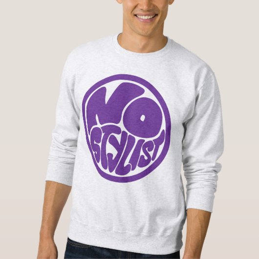 NO STYLIST シングルパープルエンブレムTシャツ スウェットシャツ (正面)