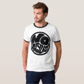 NO STYLIST 黒エンブレム リンガーTシャツ Tシャツ (正面フル)