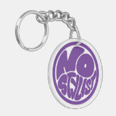 NO STYLIST black/purp Acrylic Keychain キーホルダー (正面左)
