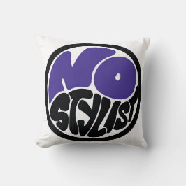 NO STYLIST double purp emblem Throw Pillow クッション