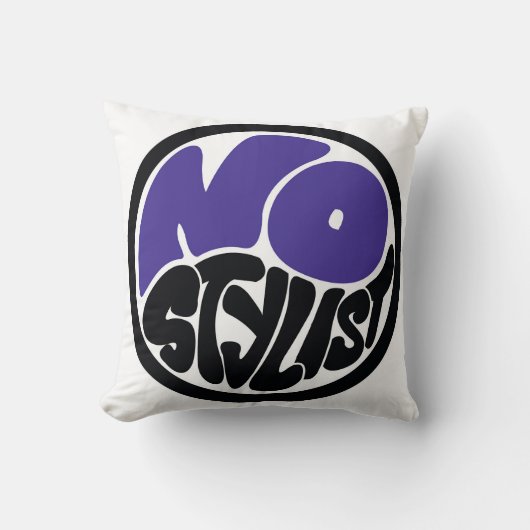 NO STYLIST double purp emblem Throw Pillow クッション (正面)