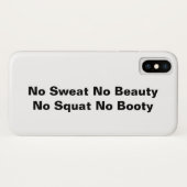 No Sweat No美しいNo Squat No Booty iPhoneケース Case-Mate iPhoneケース (裏面(横))