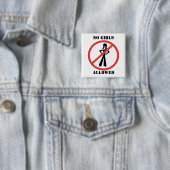 No symbol No Girls a pictogram not allowed 缶バッジ (インサイチュ)