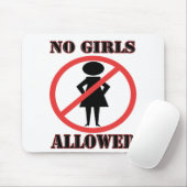 no symbol pictogram No Girls Allowed マウスパッド (マウス)