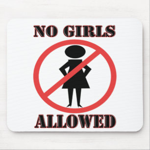 no symbol pictogram No Girls Allowed マウスパッド