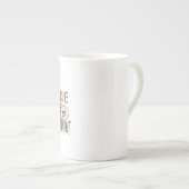 No Talkie Before Coffee funny cat lover gift ボーンチャイナマグカップ (正面右)