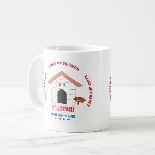 No Talkie No Problem Doghhouse MasterClassic Mug コーヒーマグカップ (正面左)