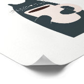 No Talkie Without Coffee Quote ポスター (角)