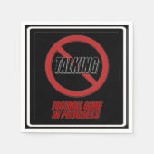 No Talking Football Game In Progress紙ナプキン スタンダードカクテルナプキン (正面)