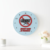No Talking Hockeyゲーム進行中の壁時計 ラージ壁時計 (ホーム)