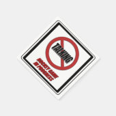 No Talking Hockeyゲーム進行中紙ナプキンス スタンダードカクテルナプキン (角)