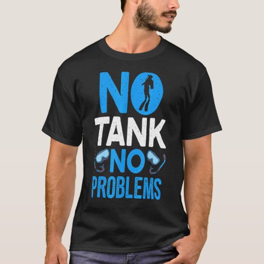 No Tanks No Problems Freediver Freediving Tシャツ (正面)