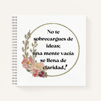 No te sobrecargues de ideas ノートブック