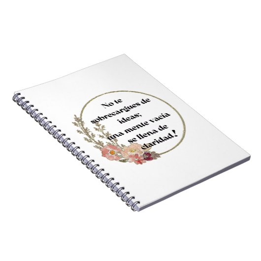 No te sobrecargues de ideas ノートブック (右側)