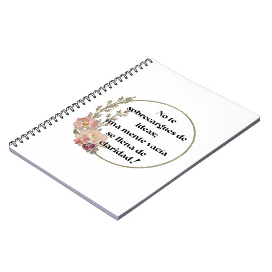 No te sobrecargues de ideas ノートブック (左側)