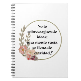 No te sobrecargues de ideas ノートブック