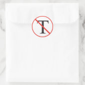 No Teaパーティー ラウンドシール (バッグ)
