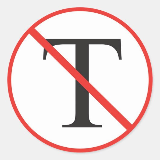 No Teaパーティー ラウンドシール (正面)