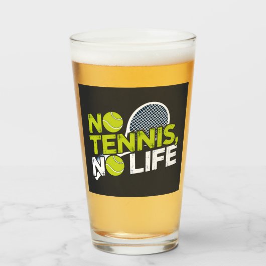 No Tennis, No Life – Design Sportif et Dynamique タンブラーグラス (ドリンク正面)