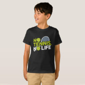 No Tennis, No Life – Design Sportif et Dynamique Tシャツ (正面フル)
