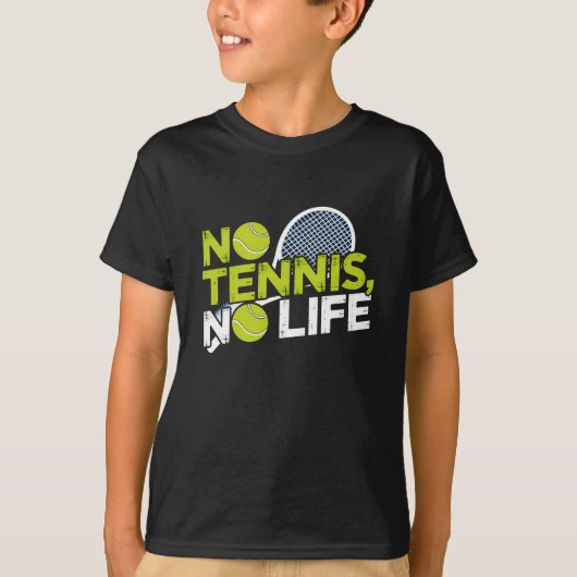 No Tennis, No Life – Design Sportif et Dynamique Tシャツ (正面)