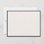 No text, Black Border, Ivory Modern Note Card 招待状 (正面)