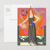 No Thank You by George Barbier ポストカード (正面/裏面)