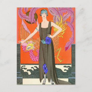 No Thank You by George Barbier ポストカード