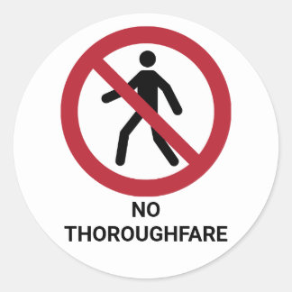 No Thoroughfare ISO 7010禁止標識 ラウンドシール