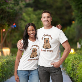 No Thoughtsヘッドエンプティキャピバラおもしろいミーム Tシャツ